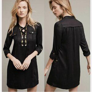 Anthropologie Imogen Embroidered Shirtdress by Holding Horses Size 8